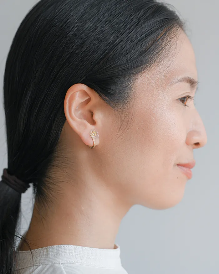 イヤリング 朝焼けのカモミール クリア3